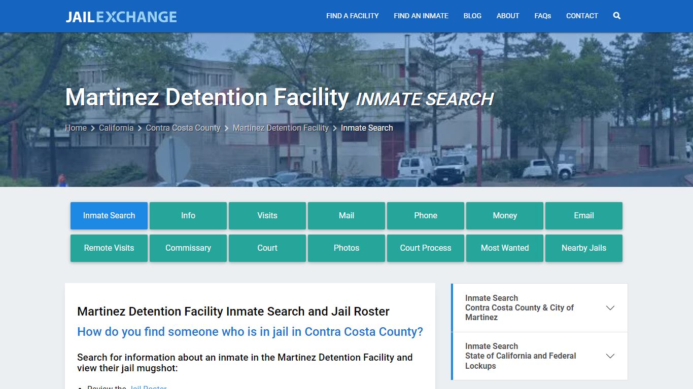 Martinez Detention Facility Inmate Search - Jail Exchange