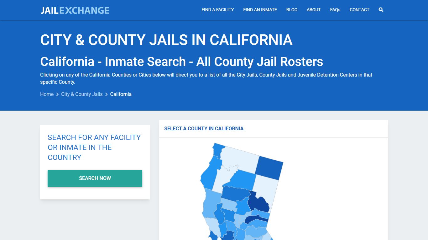 Inmate Search - California County Jails | Jail Exchange